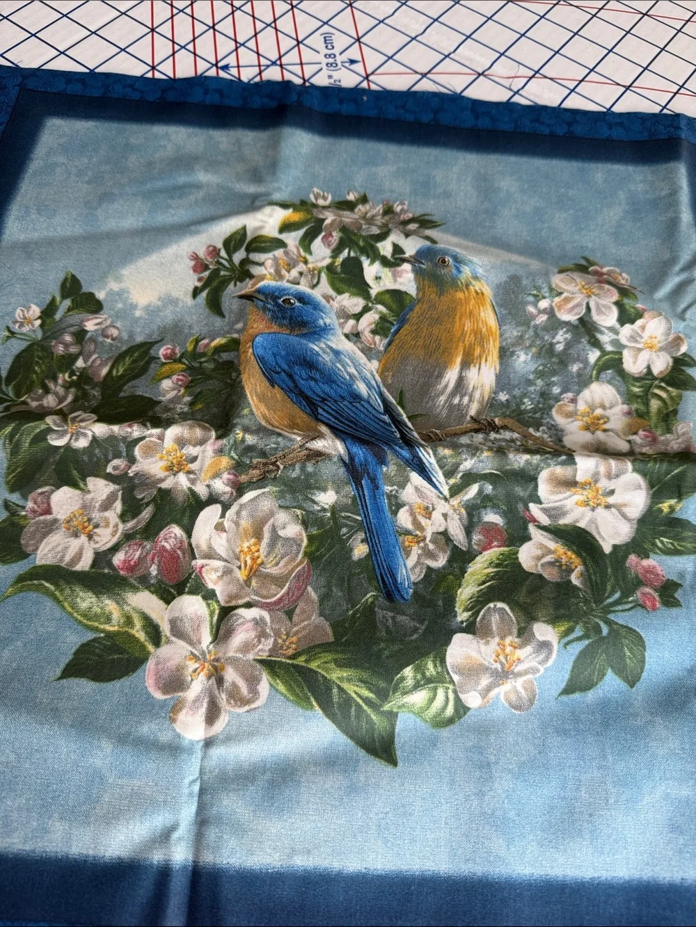 VIP Cranston Bird Panel Fabric Hoffman Cardinals Bluebirds Chickadees Goldfinche